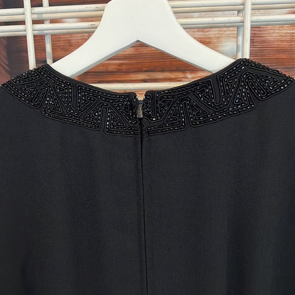 Maggie London black dress with beaded neckline - Picture 8 of 9